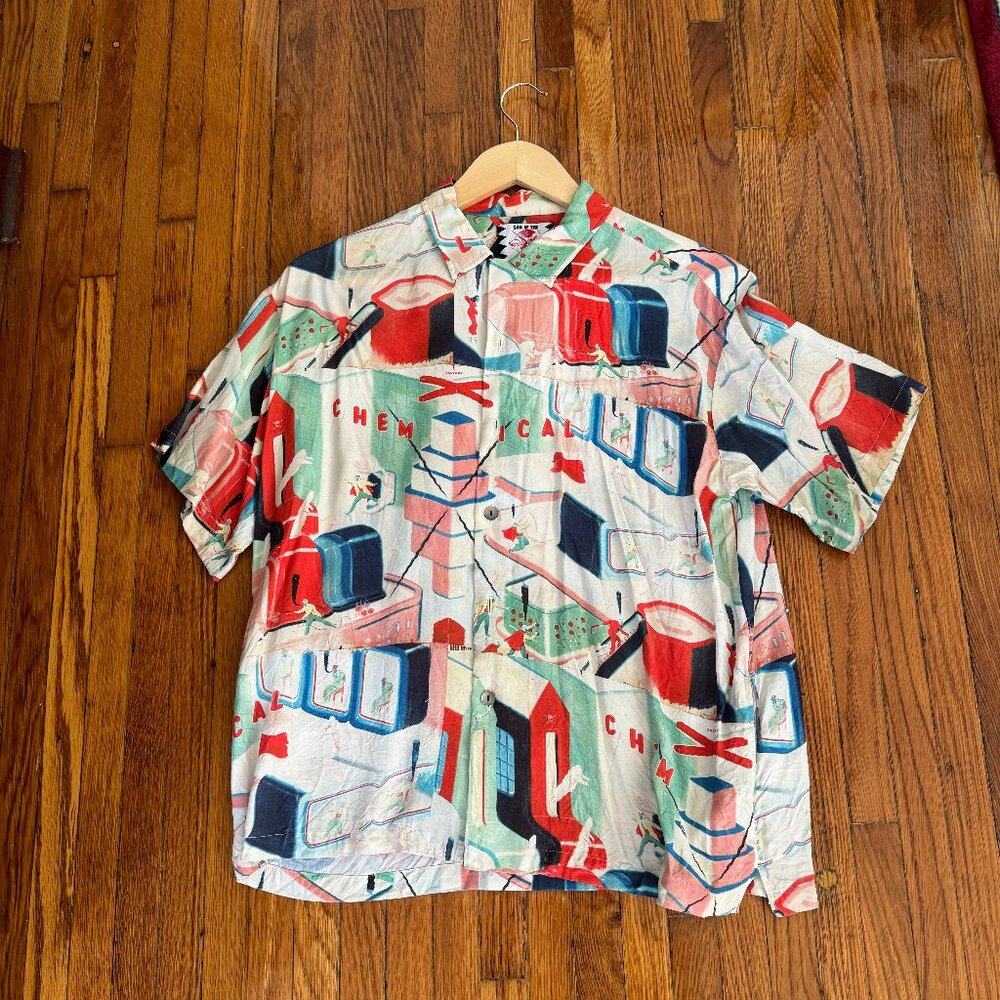 BRAND NEW  WOT - CHEM FACTORY CAMP COLLAR SHIRT (S)